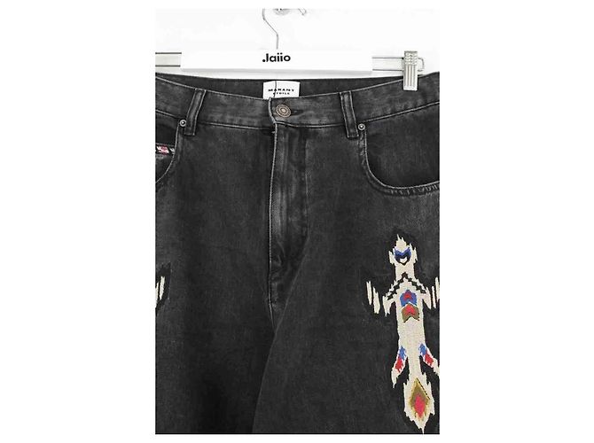 Isabel Marant Etoile Jeans anchos negros - vista 2