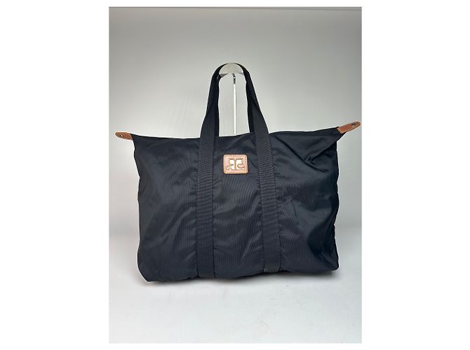 Vintage Courreges Reisetasche aus Polyester schwarz - Ansicht 13