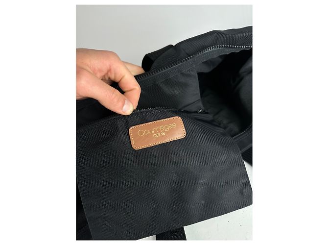 Vintage Courreges Reisetasche aus Polyester schwarz - Ansicht 4