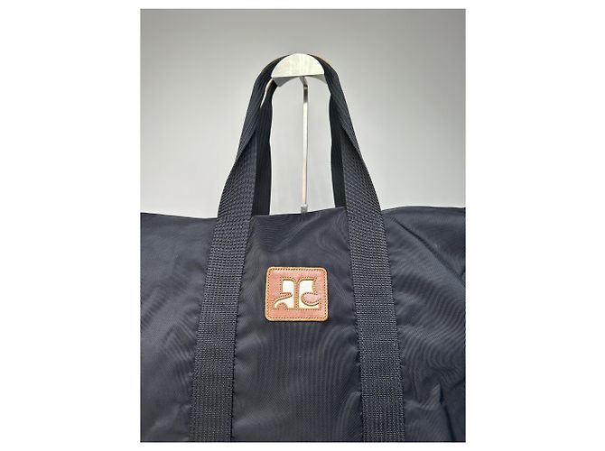 Vintage Courreges Reisetasche aus Polyester schwarz - Ansicht 7