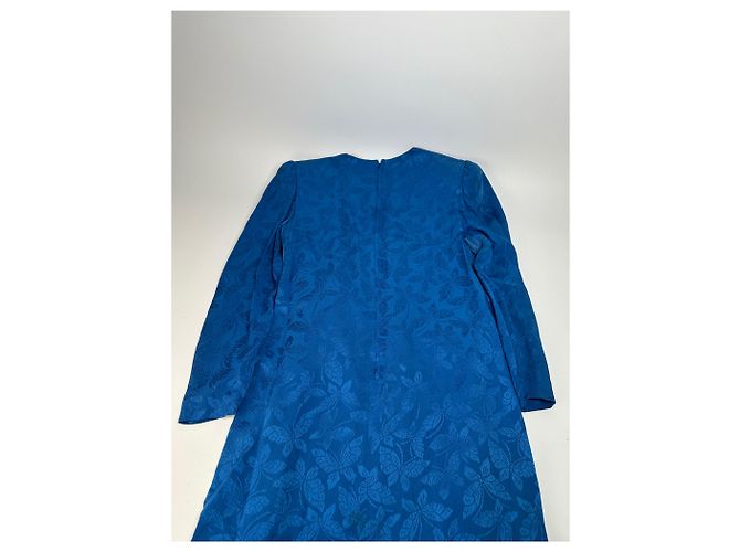 Vintage Givenchy Abstraktes Kleid Blau - Ansicht 10
