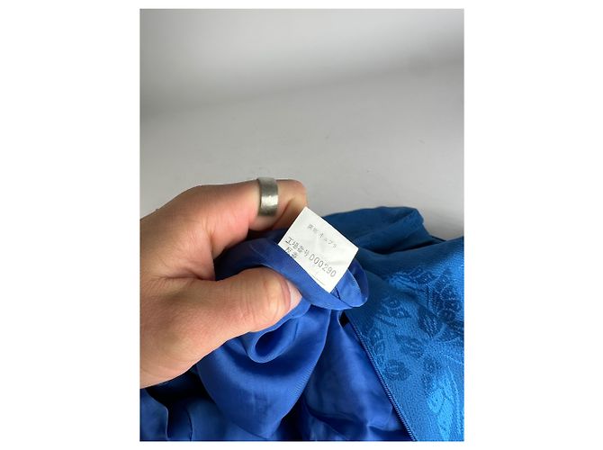 Vintage Givenchy Abstraktes Kleid Blau - Ansicht 11