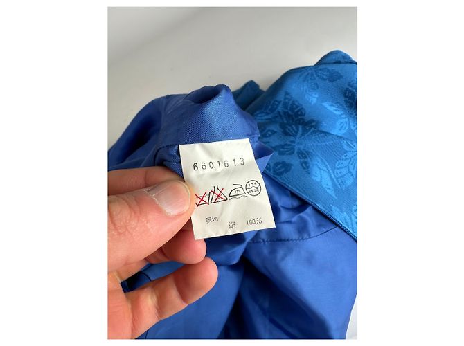 Vintage Givenchy Abstraktes Kleid Blau - Ansicht 12