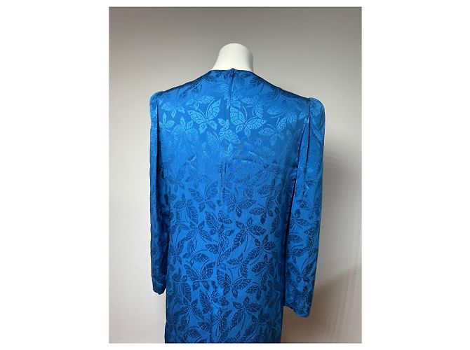 Vintage Givenchy Abstraktes Kleid Blau - Ansicht 14