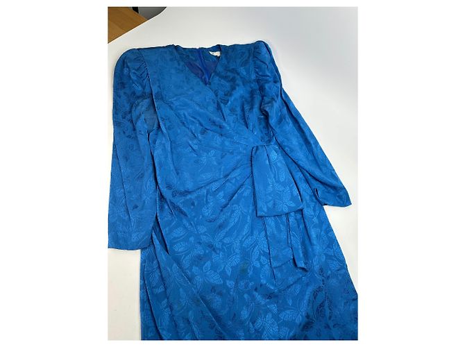 Vintage Givenchy Abstraktes Kleid Blau - Ansicht 5