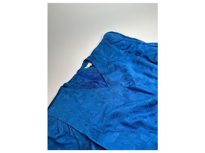 Vintage Givenchy Abstraktes Kleid Blau - Ansicht 6
