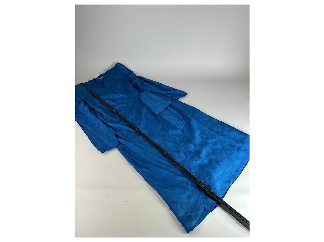 Vintage Givenchy Abstraktes Kleid Blau - Ansicht 8