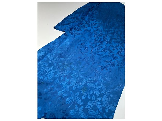 Vintage Givenchy Abstraktes Kleid Blau - Ansicht 9