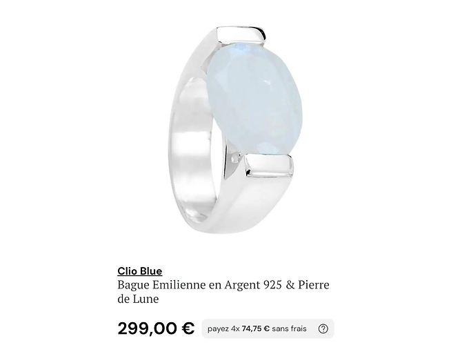 Clio Blue Émilienne Ring aus Silber mit Mondstein - Ansicht 10