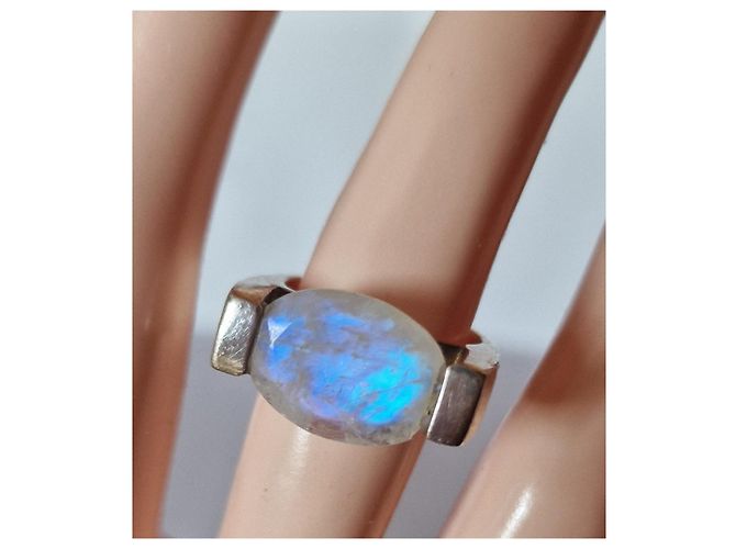 Clio Blue Émilienne Ring aus Silber mit Mondstein - Ansicht 2