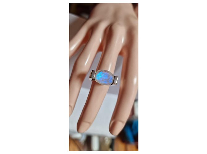 Clio Blue Émilienne Ring aus Silber mit Mondstein - Ansicht 4