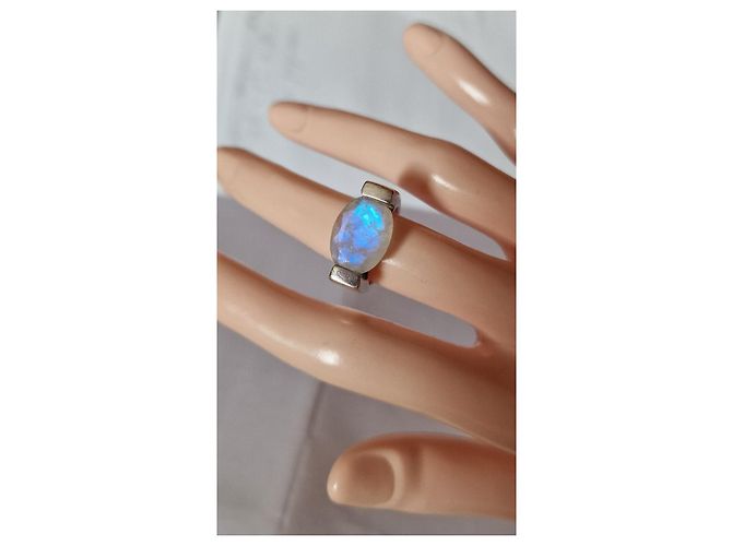 Clio Blue Émilienne Ring aus Silber mit Mondstein - Ansicht 5