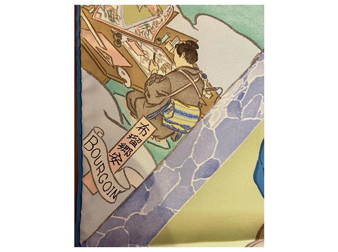 Hermès: Schal "Die Handwerker von Hermès" 90 cm Mehrfarben - Ansicht 11