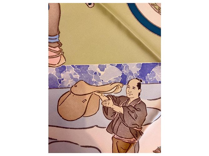 Hermès: Schal "Die Handwerker von Hermès" 90 cm Mehrfarben - Ansicht 13