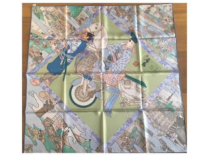 Hermès: Schal "Die Handwerker von Hermès" 90 cm Mehrfarben - Ansicht 2