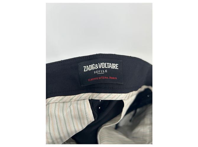 Zadig & Voltaire Pantaloni neri con strass Nero - vista 3