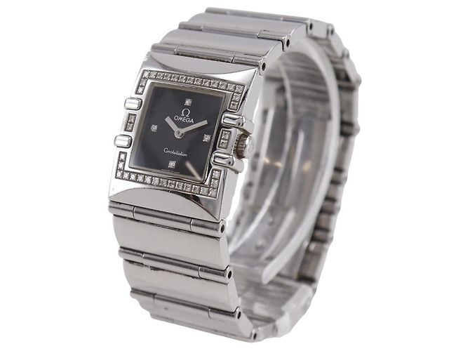 Orologio Omega Constellation Carré in acciaio inossidabile Nero - vista 2
