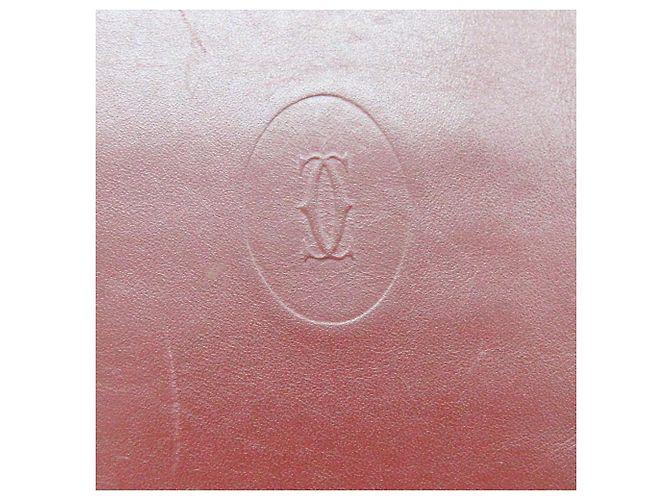 Cartera Larga de Cuero Cartier Castaño Burdeos - vista 2