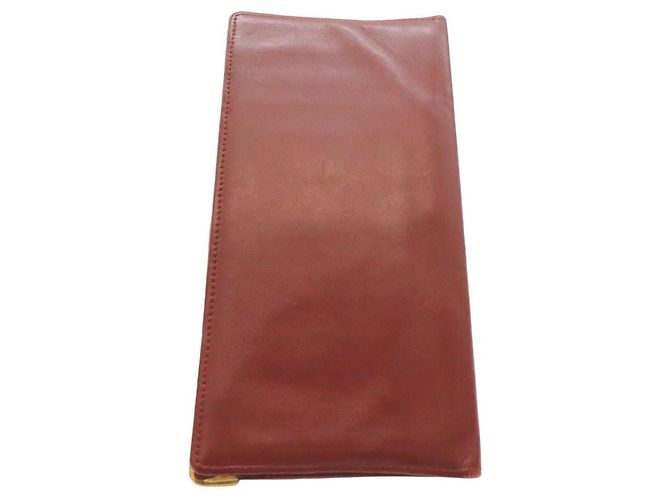 Cartera Larga de Cuero Cartier Castaño Burdeos - vista 4