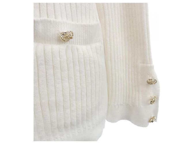 Cardigan in maglia Chanel Bianco - vista 7