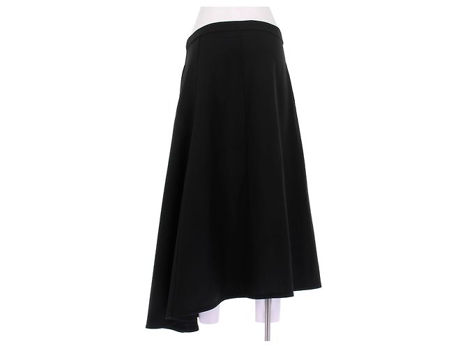 Jil Sander Falda larga negra de lana Negro - vista 2