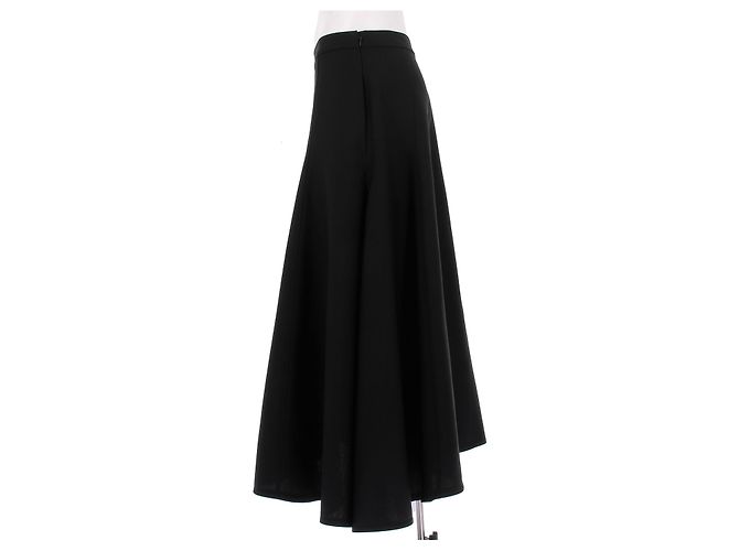 Jil Sander Falda larga negra de lana Negro - vista 4