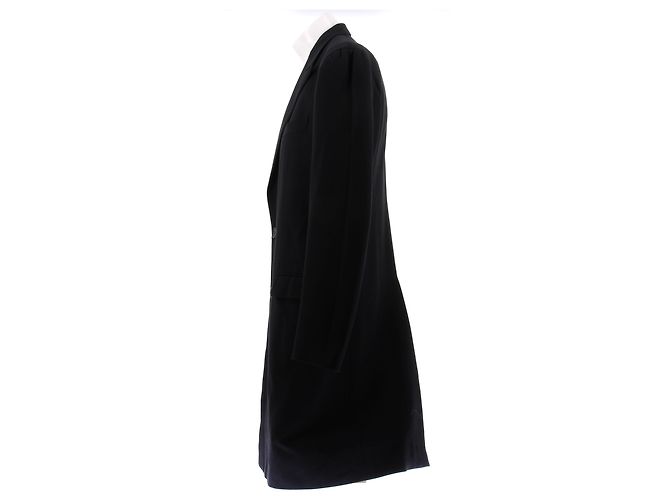 Lanvin Langer schwarzer Wollmantel - Ansicht 4