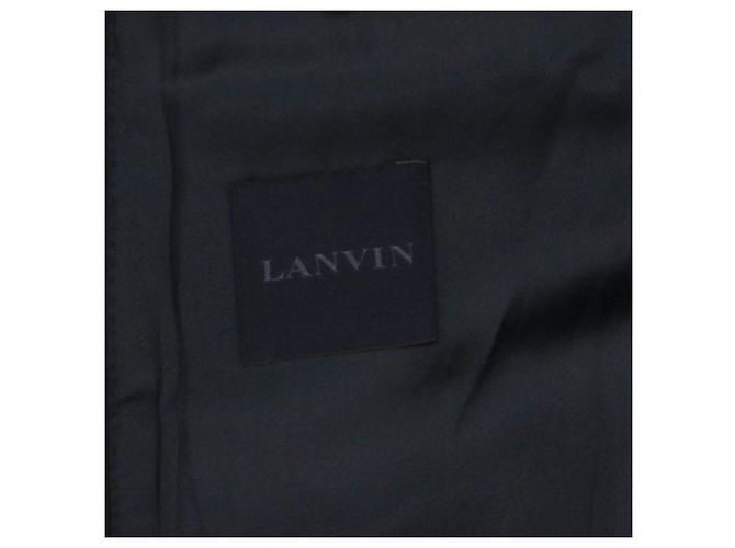Lanvin Langer schwarzer Wollmantel - Ansicht 5