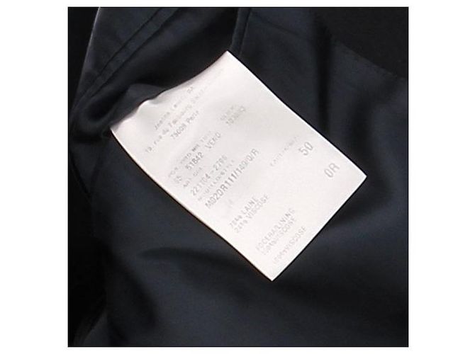 Lanvin Langer schwarzer Wollmantel - Ansicht 6