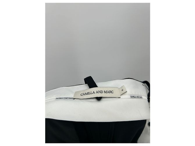 Autre Marque Pantalón negro con flecos de lana - vista 3