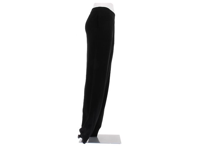 Jil Sander Calça de moletom preta em lã Preto - vista 3