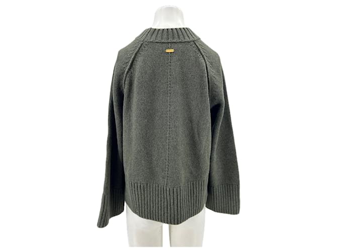 Barbour Kaki Pullover aus Wolle und Baumwolle Grün - Ansicht 2
