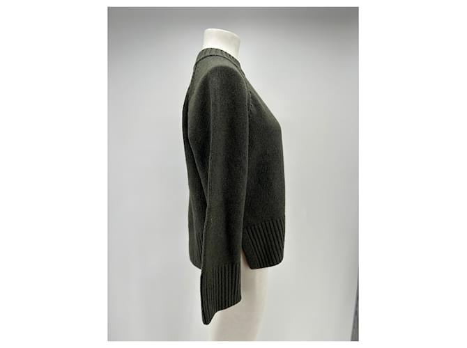 Barbour Kaki Pullover aus Wolle und Baumwolle Grün - Ansicht 3