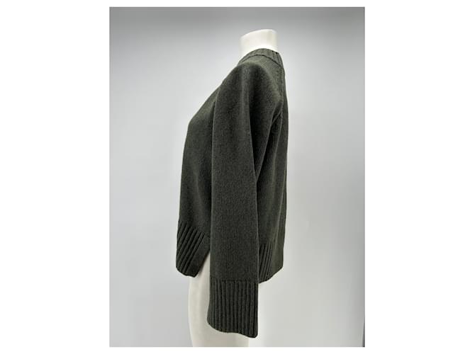 Barbour Kaki Pullover aus Wolle und Baumwolle Grün - Ansicht 4