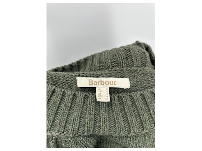 Barbour Kaki Pullover aus Wolle und Baumwolle Grün - Ansicht 5