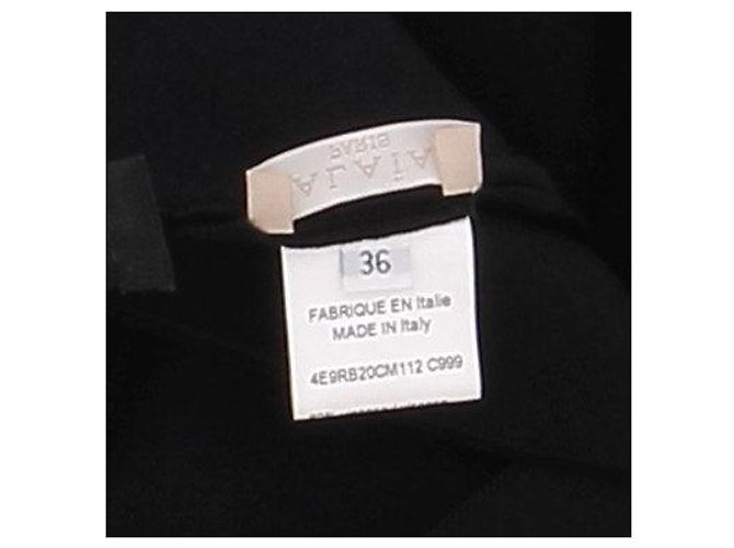 Alaïa Abito corto nero con scollo a V - vista 6