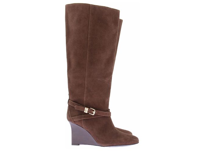 Ganni Botas "Chicory Coffee" marrones de cuero Castaño - vista 2