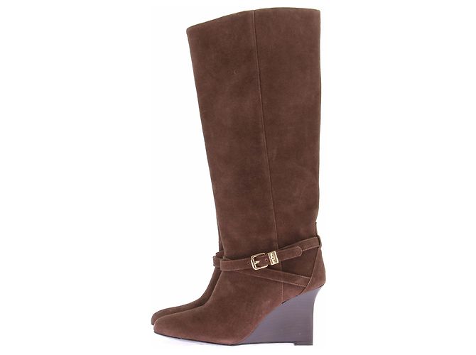 Ganni Botas "Chicory Coffee" marrones de cuero Castaño - vista 3