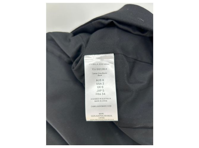 Autre Marque Blazer negro con flecos de lana - vista 6
