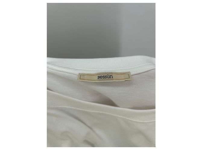 Camiseta blanca de algodón Sessun Blanco - vista 5