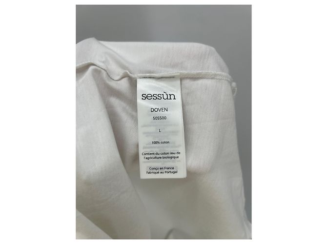 Camiseta blanca de algodón Sessun Blanco - vista 6