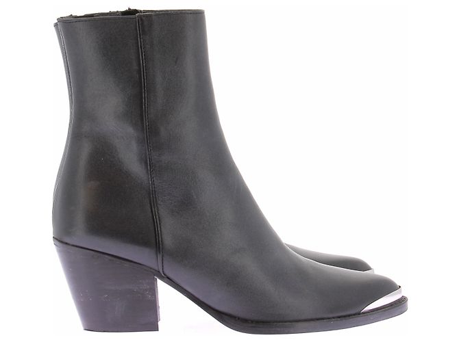 Jonak Schwarze Lederstiefeletten - vista 2