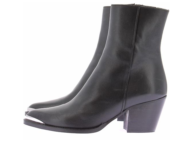 Jonak Schwarze Lederstiefeletten - vista 3