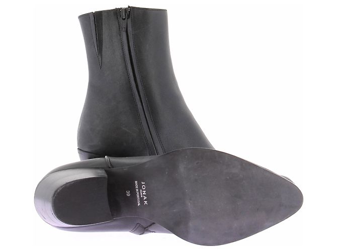 Jonak Schwarze Lederstiefeletten - vista 7