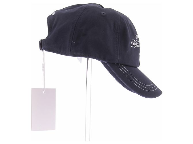 Autre Marque Cappellino BOUGUESSA in cotone blu navy - vista 3