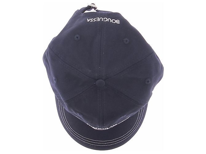 Autre Marque Cappellino BOUGUESSA in cotone blu navy - vista 6