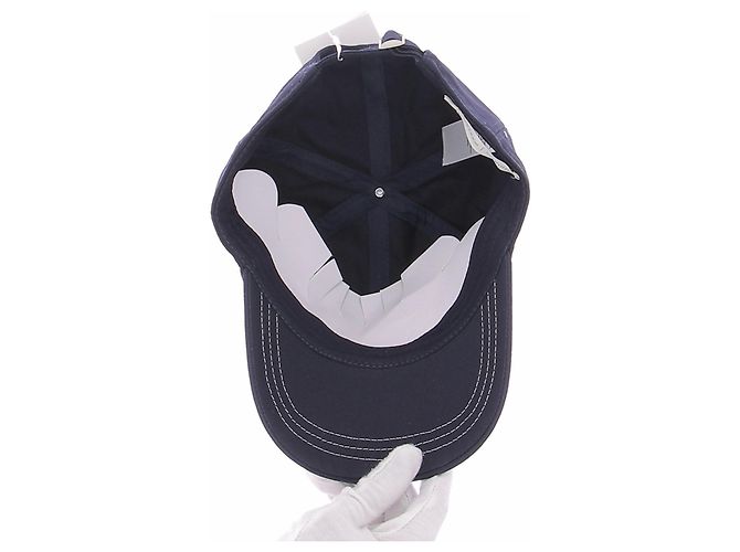 Autre Marque Cappellino BOUGUESSA in cotone blu navy - vista 7