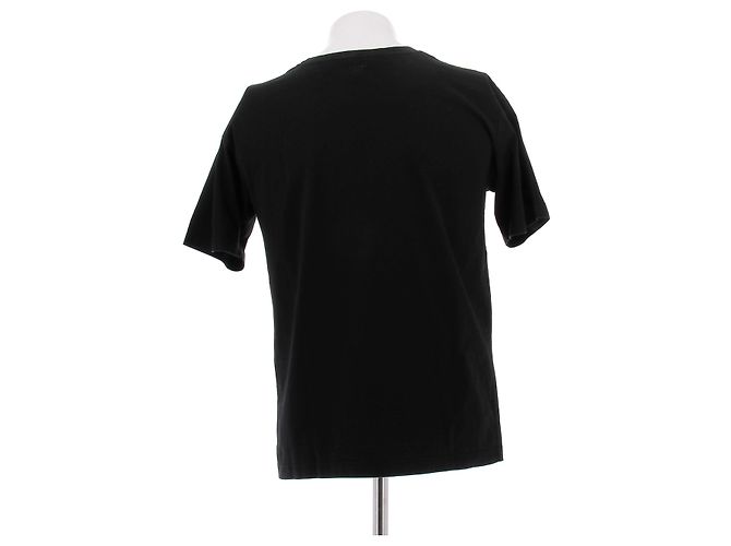 Camiseta negra de manga corta de algodón Céline Negro - vista 2