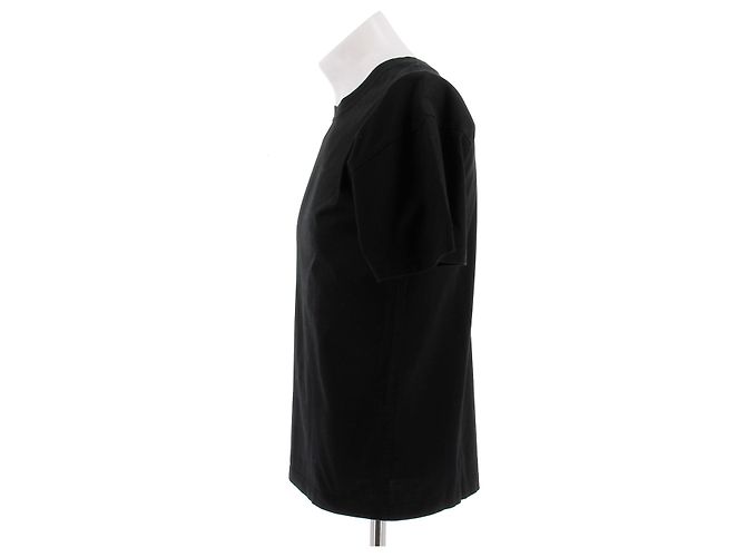 Camiseta negra de manga corta de algodón Céline Negro - vista 4