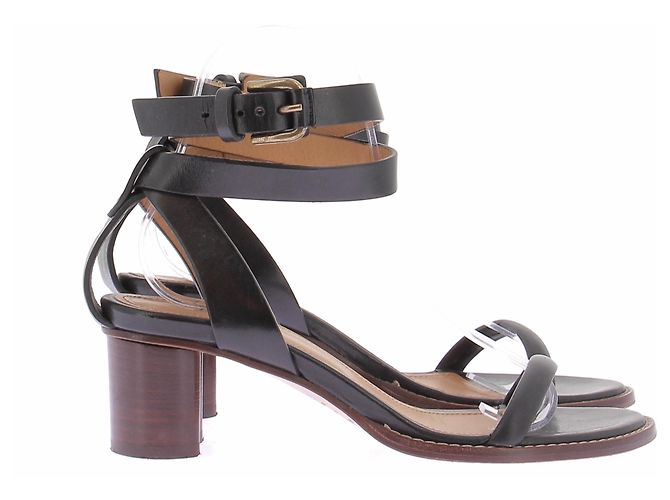 Isabel Marant Leder High Heels Schwarz - Ansicht 2